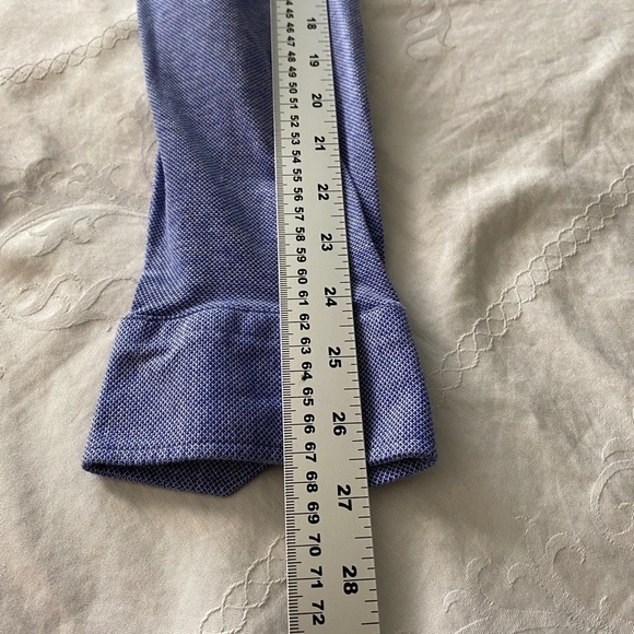 Black Brown 1826‎ Men's Blue Fitted Long Sleeve Button Up Dress Shirt Size XL - Picture 8 of 11